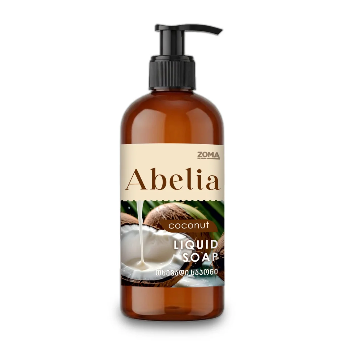 Zoma Abelia Coconut & Shea Butter - თხევადი საპონი ქოქოსი და შიის კარაქი 400 მლ. zoma5202